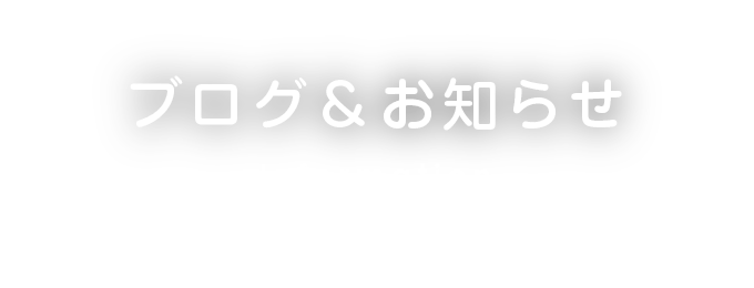 ブログ＆お知らせ